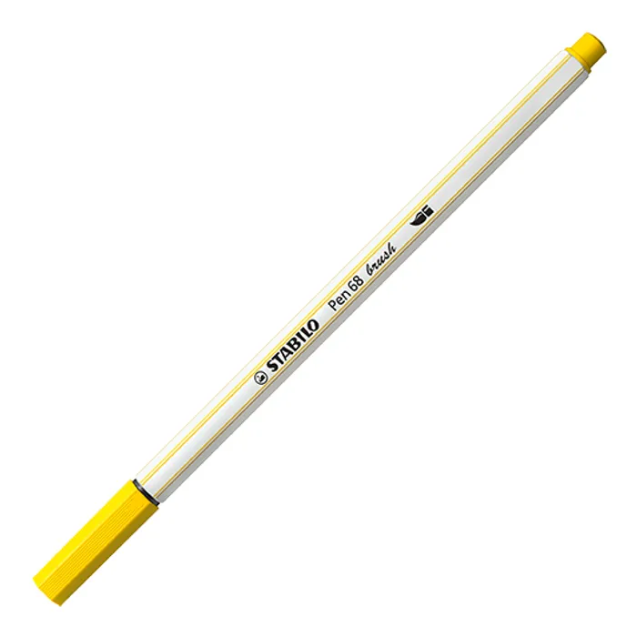 Hauptproduktbild Vláknový fix s flexibilním štětcovým hrotem STABILO Pen 68 brush žlutá [1 ks]