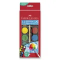 Faber-Castell Aquarelle 12 Farben, Durchmesser 24 mm