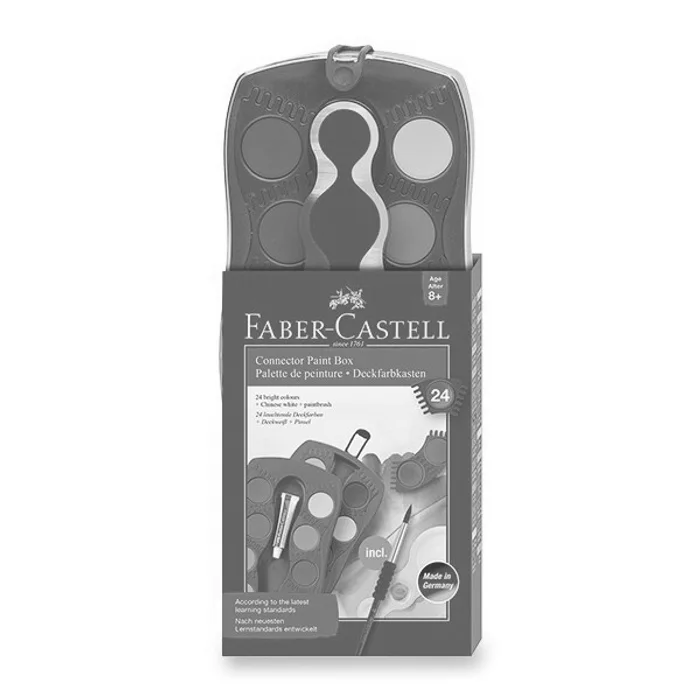 Hauptproduktbild Vodové barvy Faber-Castell Connector 24 barev, průměr 30 mm
