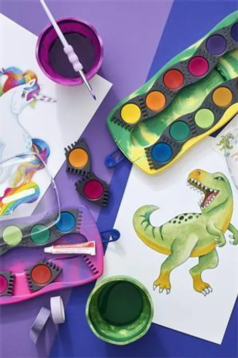 Hauptproduktbild Vodové barvy Faber-Castell Connector Dinosaurus 13 ks