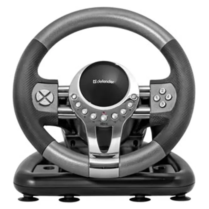 Hauptproduktbild Volant Defender FORSAGE GTR, 12, USB, černo-šedý, s pedály, Windows 98/2000 / ME / XP / V