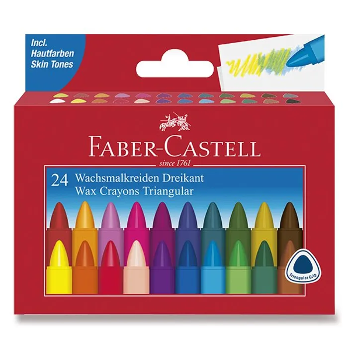 Hauptproduktbild Voskovky Faber-Castell trojhranné 24 barev
