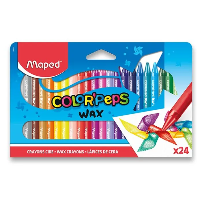 Hauptproduktbild Voskovky Maped Color'Peps Wax - 24 barev trojhranné