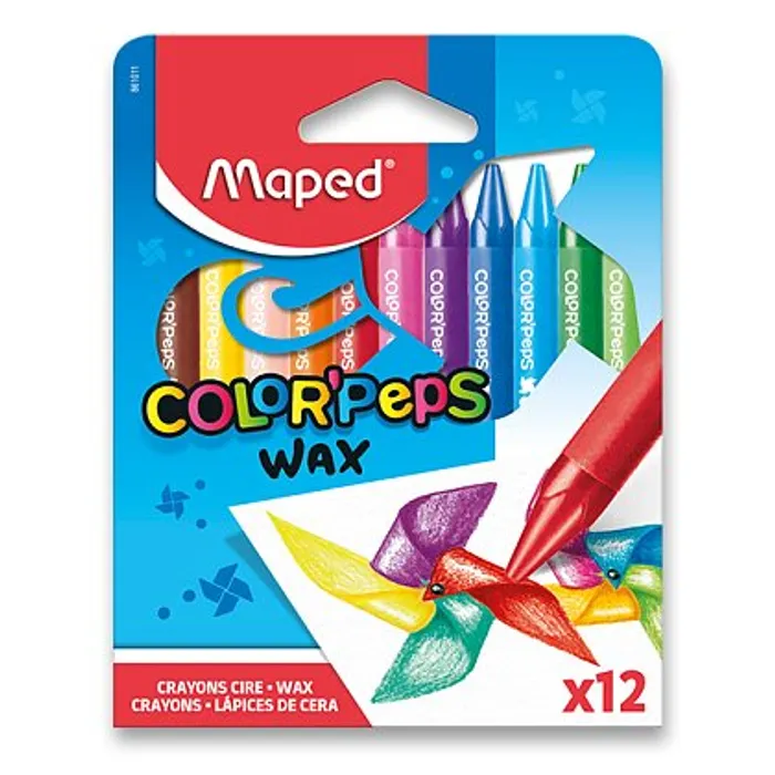Hauptproduktbild Voskovky Maped Wax, trojhranné 12 barev