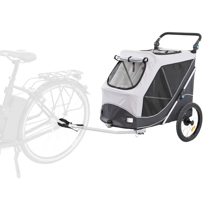 Hauptproduktbild Vozík za kolo s funkcí rychlého skládání L 74 x 95 x 103/143 cm, nosnost max. 30 kg, šedý