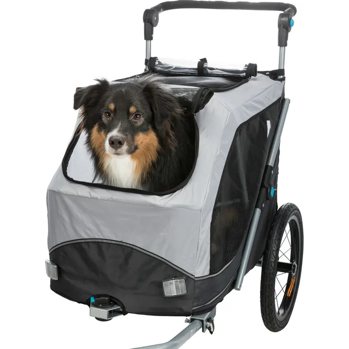 Hauptproduktbild Vozík za kolo s funkcí rychlého skládání M 63 x 95 x 90/132 cm, nosnost max. 22 kg, šedý