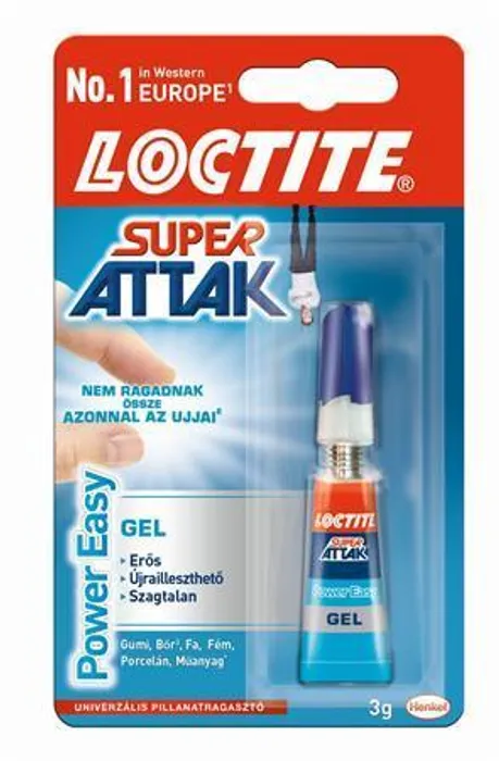 Hauptproduktbild Vteřinové lepidlo, 3g, HENKEL "Loctite Super Attak Power Easy"
