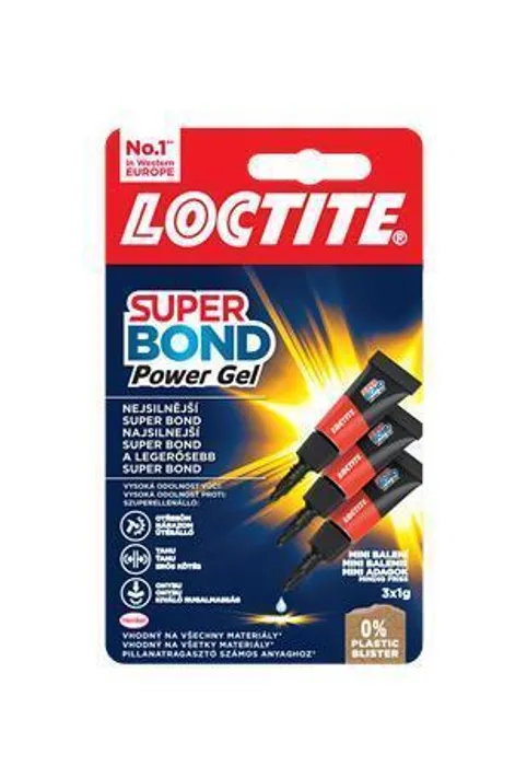 Hauptproduktbild Vteřinové lepidlo "Super Attak Mini Trio Gel", 3x1 g, HENKEL