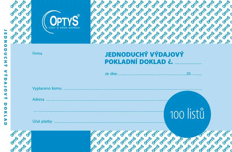 Hauptproduktbild Výdajový doklad A6, jednoduchý, 100 listů 1036