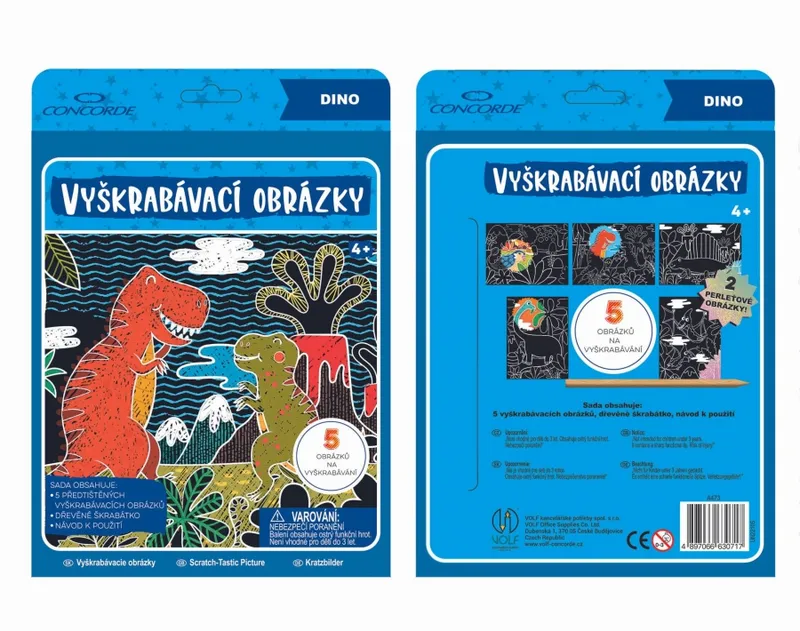 Hauptproduktbild Vyškrabávací obrázky CONCORDE, Dino