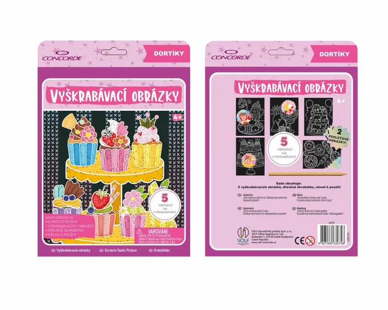 Hauptproduktbild Vyškrabávací obrázky CONCORDE, Dortíky