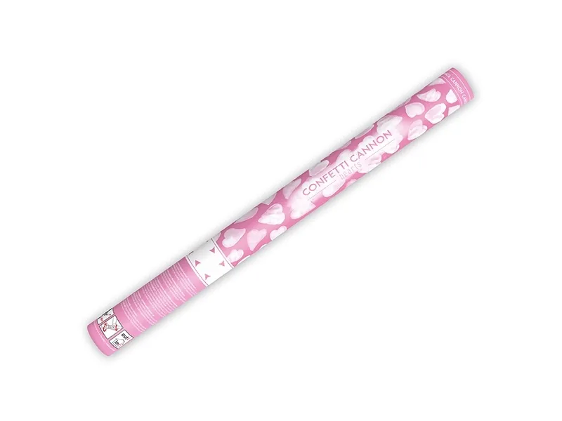 Hauptproduktbild Vystřelovací konfety srdíčka bílé 60cm [1 ks]