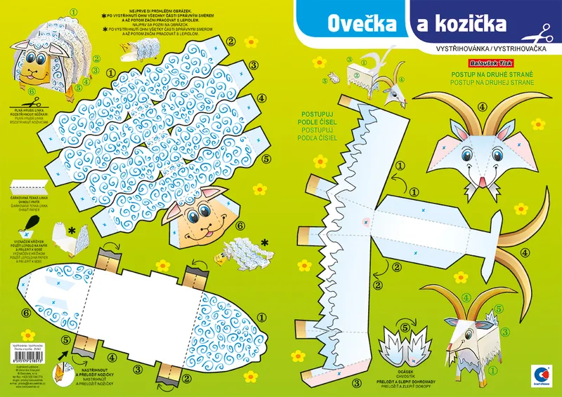 Hauptproduktbild Vystřihovánka - Ovečka a kozička