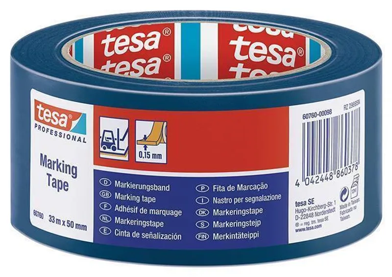Hauptproduktbild Vyznačovací páska na podlahy "Professional 60760", modrá, 50 mm x 33 m, TESA