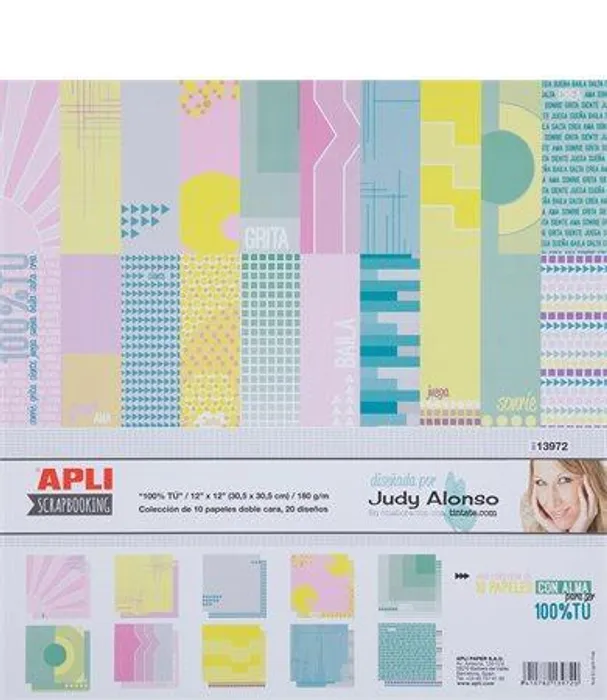 Hauptproduktbild Vzorovaný karton Scrapbooking, 30,5 x 31,5 cm, APLI, "Judy"