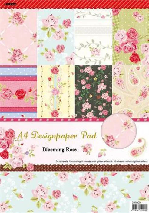 Hauptproduktbild Vzorovaný karton Scrapbooking, A4, květinový motiv