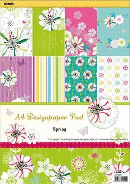 Hauptproduktbild Vzorovaný karton Scrapbooking, A4, květinový vzor