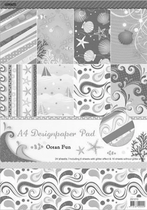 Hauptproduktbild Vzorovaný karton Scrapbooking, A4, motiv moře
