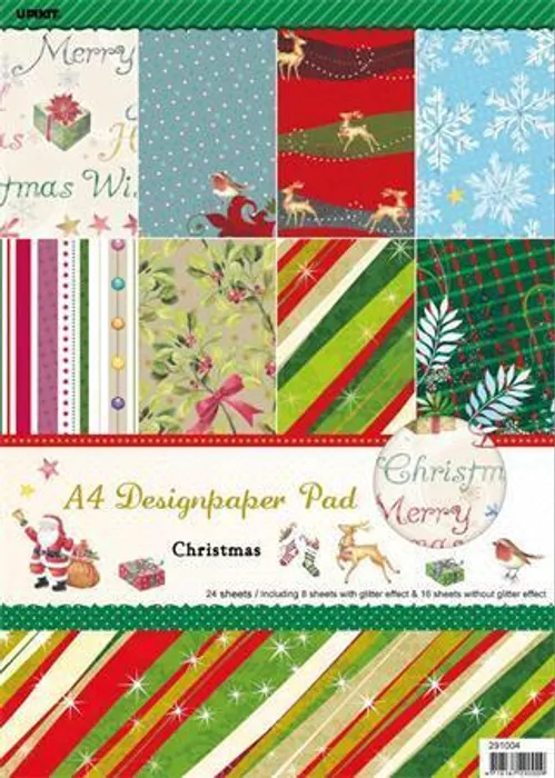 Hauptproduktbild Vzorovaný karton Scrapbooking, A4, vánoční motiv