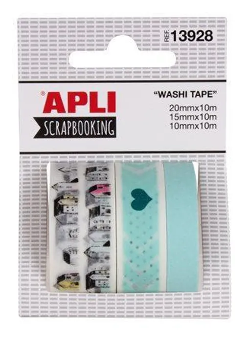 Hauptproduktbild "Washi páska", lepicí páska, 15 mm x 10 m, 15 mm x 10 m, 10 mm x 10 m, APLI, "svět"