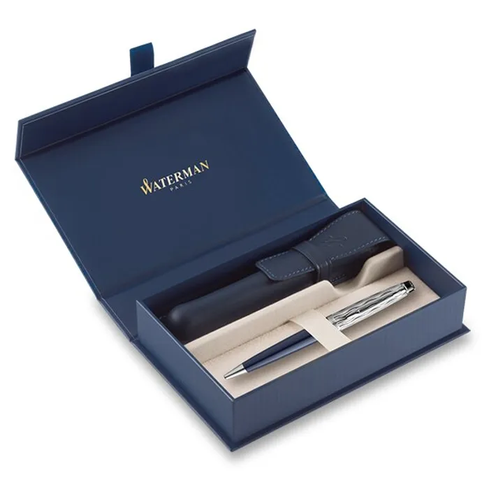 Hauptproduktbild Waterman Expert Made in France DLX Blue CT kuličkové pero, dárková kazeta s koženým pouzdr