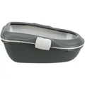 WC BERTO - Doppelbehälter mit Sieb 59x39x22 cm, - Grau/Pastellblau/Granit