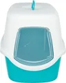 Weiteres Produktbild VICO überdachte Toilette mit Tür, ohne Filter 56 x 40 x 40 cm, türkis/weiß