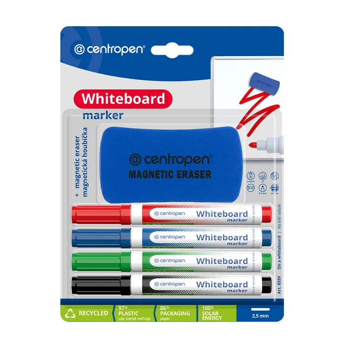 Hauptproduktbild Whiteboard Marker 8559/4 + magnetická houbička