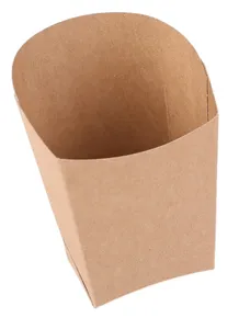 Wrap KRAFT mit Fettbarriere 3,9 x 5,2 x 7,5 x 10 cm für Pommes Frites [50 Stück]