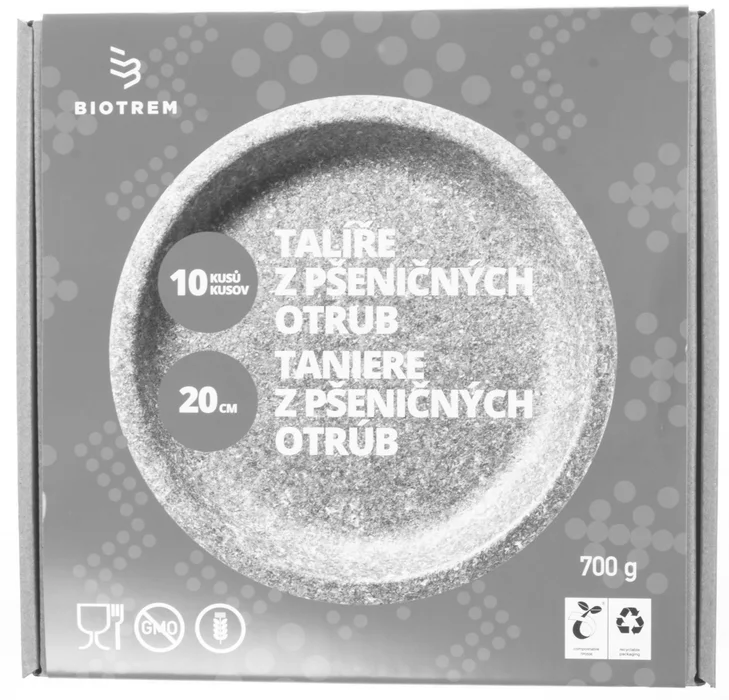 Hauptproduktbild Talíř z pšeničných otrub 20cm BIO [10 ks]