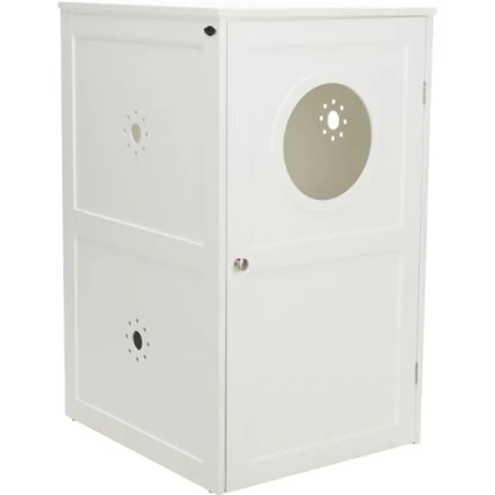 Hauptproduktbild XL domek na kočičí toaletu, 2 poličky, MDF, 53 x 90 x 58 cm, bílá