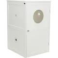 XL-Katzentoilettenhaus, 2 Regale, MDF, 53 x 90 x 58 cm, weiß