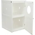 Weiteres Produktbild XL-Katzentoilettenhaus, 2 Regale, MDF, 53 x 90 x 58 cm, weiß