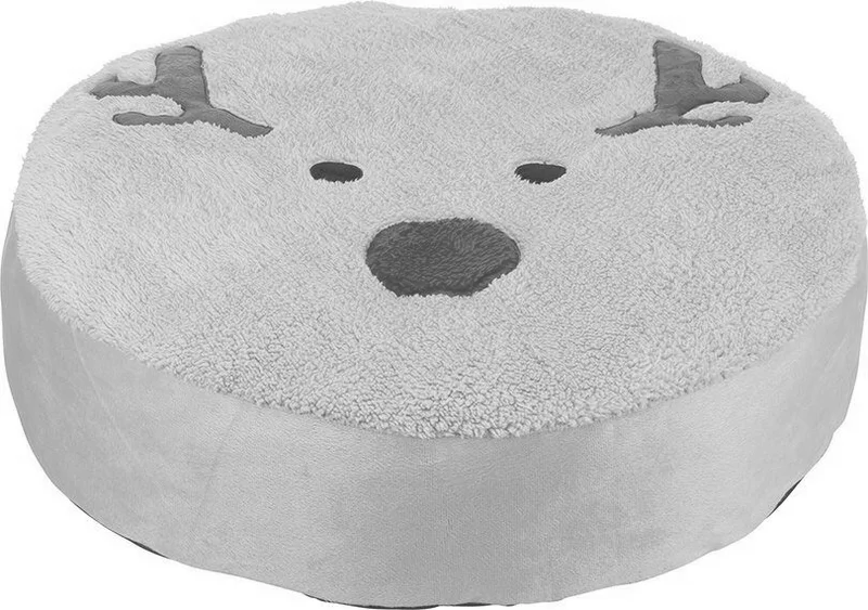 Hauptproduktbild Xmas Cushion Moose - vánoční kulatý polštář sob, 60 cm, fleece/plyš, světlehnědá
