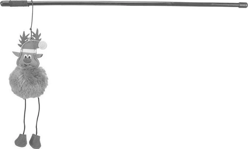 Hauptproduktbild Xmas Reindeer Rod - vánoční hrací prut se sobem, 45 cm, plast/plyš