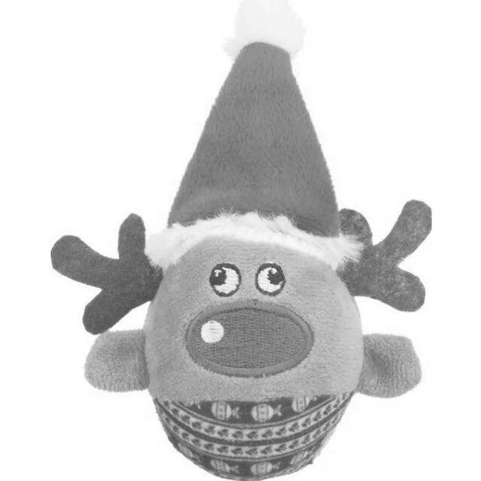 Hauptproduktbild Xmas REINDEER - vánoční plyšový míček sob, chrastící, 6 x 12 cm