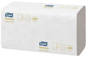 Papierhandtücher Tork 100297 H2 Premium Extra Soft 2-lagig weiß [2100 Stk.]