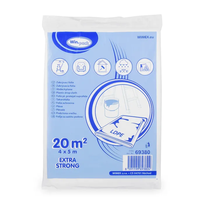 Hauptproduktbild Zakrývací fólie LDPE 4 x 5 m, 30 µm [1 ks]