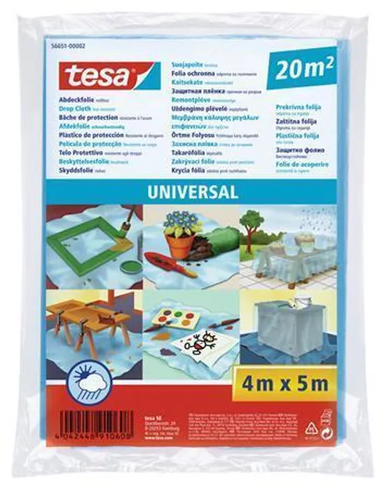 Hauptproduktbild Zakrývací fólie "Universal 56651", 5 m x 4 m, TESA