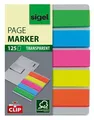 Weiteres Produktbild Lesezeichen mit Clip 5x25 Blätter, 12x50 mm SIGEL Brillant, Farbmix