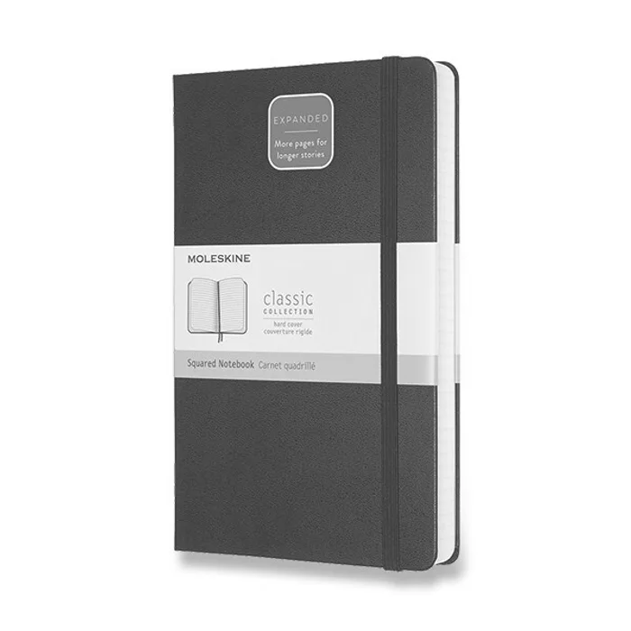 Hauptproduktbild Zápisník Moleskine Expanded - tvrdé desky L, čtverečkovaný, černý
