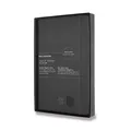 Zápisník Moleskine kožený - tvrdé desky L, linkovaný, černý