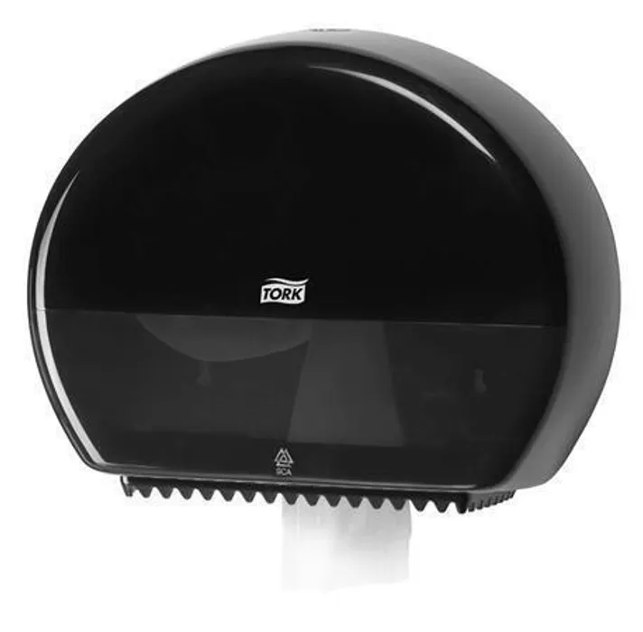 Hauptproduktbild Zásobník na mini Jumbo toaletní papír T-Box Mini TORK 555008 černý T2 [1 ks]