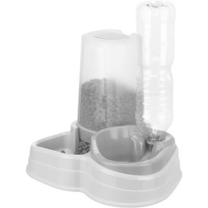 Hauptproduktbild Zásobník na vodu a krmivo, 3,5 l/ 37 x 32 x 31 cm, plast, šedá/taupe