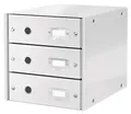 Leitz Click & Store Schubladenbox mit 3 Schubladen, Weiß