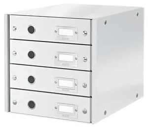 Leitz Click & Store Schubladenbox mit 4 Schubladen, Weiß