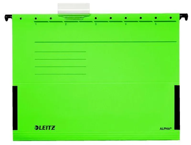 Hauptproduktbild Závěsné desky Leitz ALPHA® s bočnicemi, Zelená [25 ks]