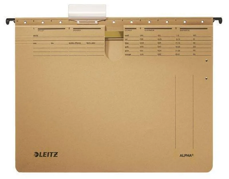 Hauptproduktbild Závěsné desky Leitz ALPHA® s rychlovazačem, Přírodní hnědá [25 ks]