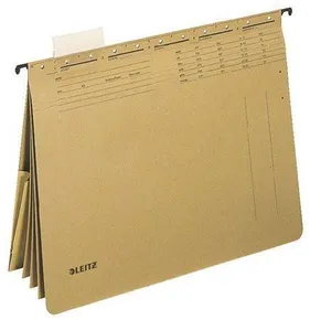 Leitz ALPHA® Hängeplatten mit Schnellverschlüssen und Tasche, Naturbraun [25 Stück]