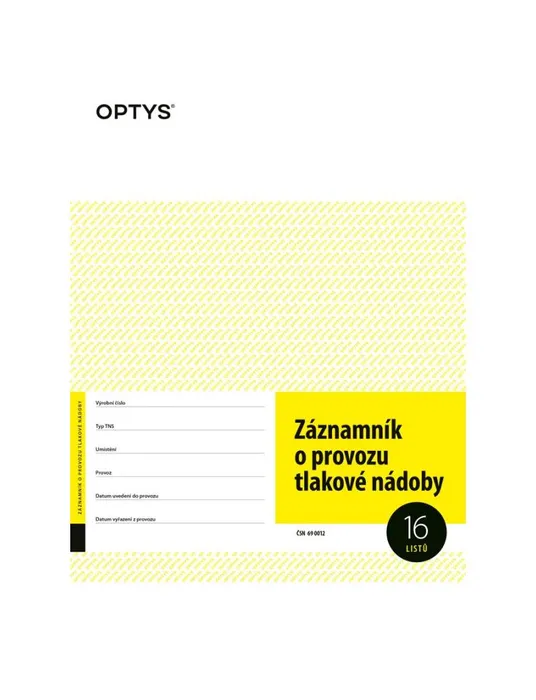 Hauptproduktbild Záznamník o provozu tlakové nádoby A4 1236